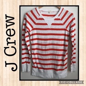 J. Crew Orange/White Striped Top 🧡